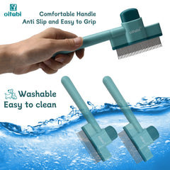 Self Cleaning Pet Flea Comb Grooming Brush