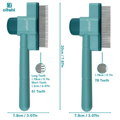 Self Cleaning Pet Flea Comb Grooming Brush