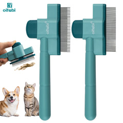 Self Cleaning Pet Flea Comb Grooming Brush